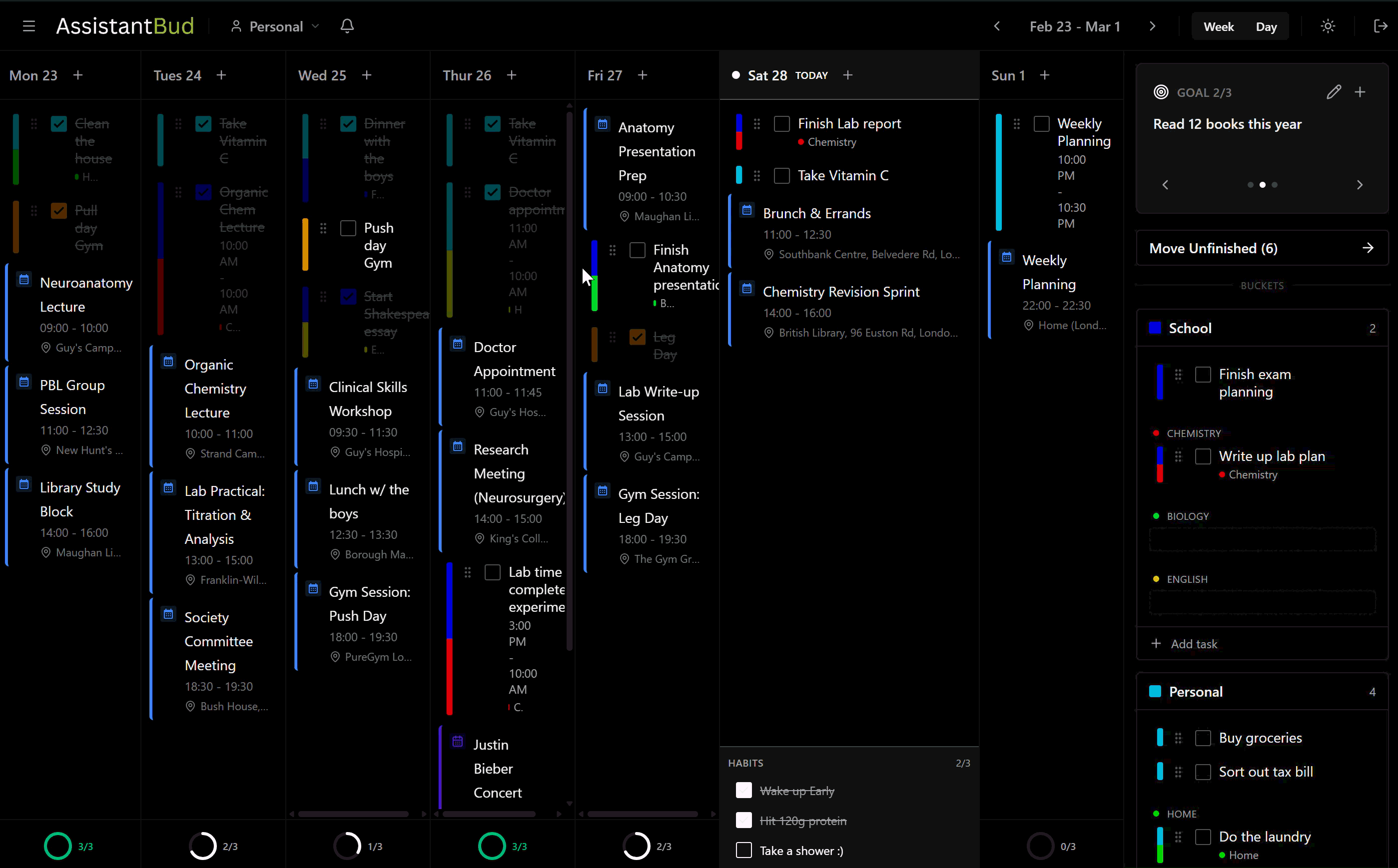 Planner week board preview